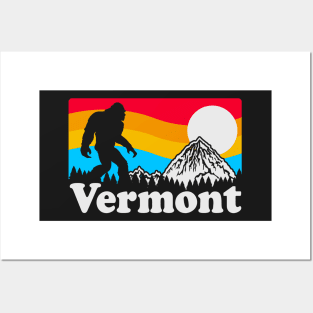 Vermont Bigfoot Sasquatch, Unique Cryptid Retro Posters and Art